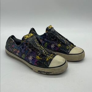 Ed Hardy Multicolor Graphic Slip-On Sneakers